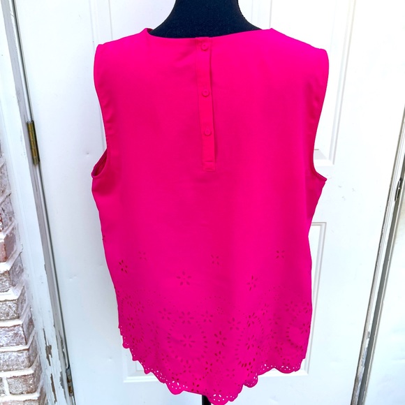 Roz & Ali, Fuchsia, Sleeveless, Blouse, Size XL - Picture 2 of 4